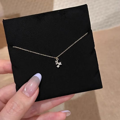 Mini Zircon Small Square Necklace