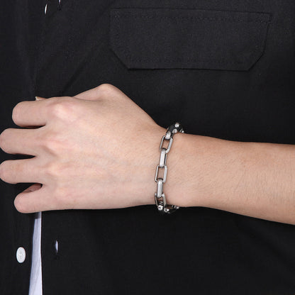 Titanium Steel Geometric Chain Bracelet