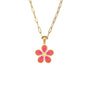 Red Irregular Flower Necklace