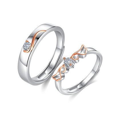 Angel Wing Couple Rings – Sterling Silver - Trendy Radar