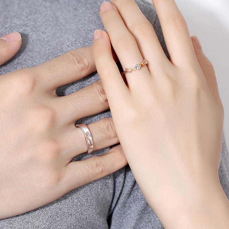 Angel Wing Couple Rings – Sterling Silver - Trendy Radar