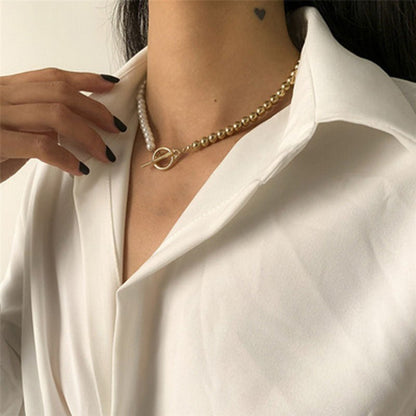 Asymmetric Pearl Necklace - Trendy Radar