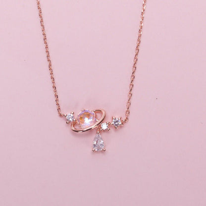 Aurora Water Drop Planet Necklace - Trendy Radar