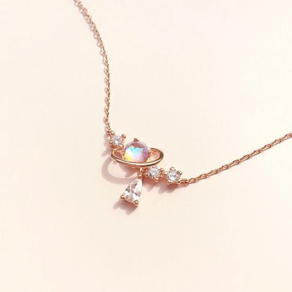 Aurora Water Drop Planet Necklace - Trendy Radar
