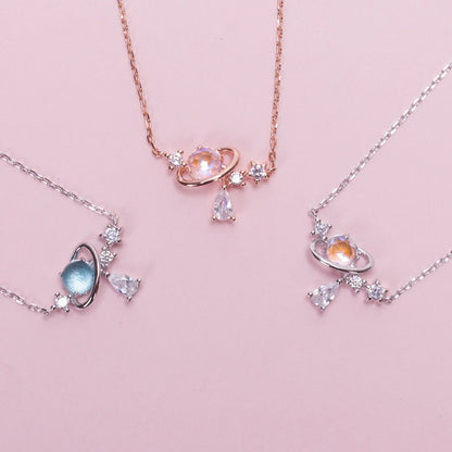 Aurora Water Drop Planet Necklace - Trendy Radar