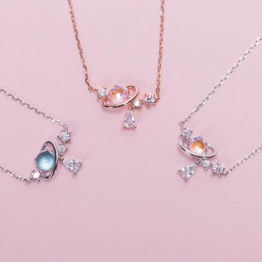 Aurora Water Drop Planet Necklace - Trendy Radar