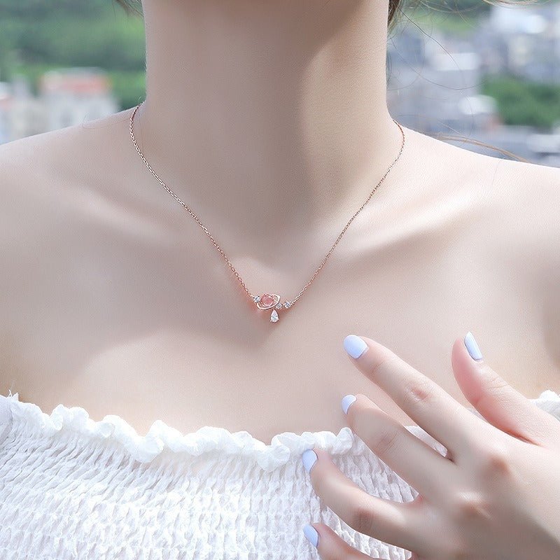 Aurora Water Drop Planet Necklace - Trendy Radar