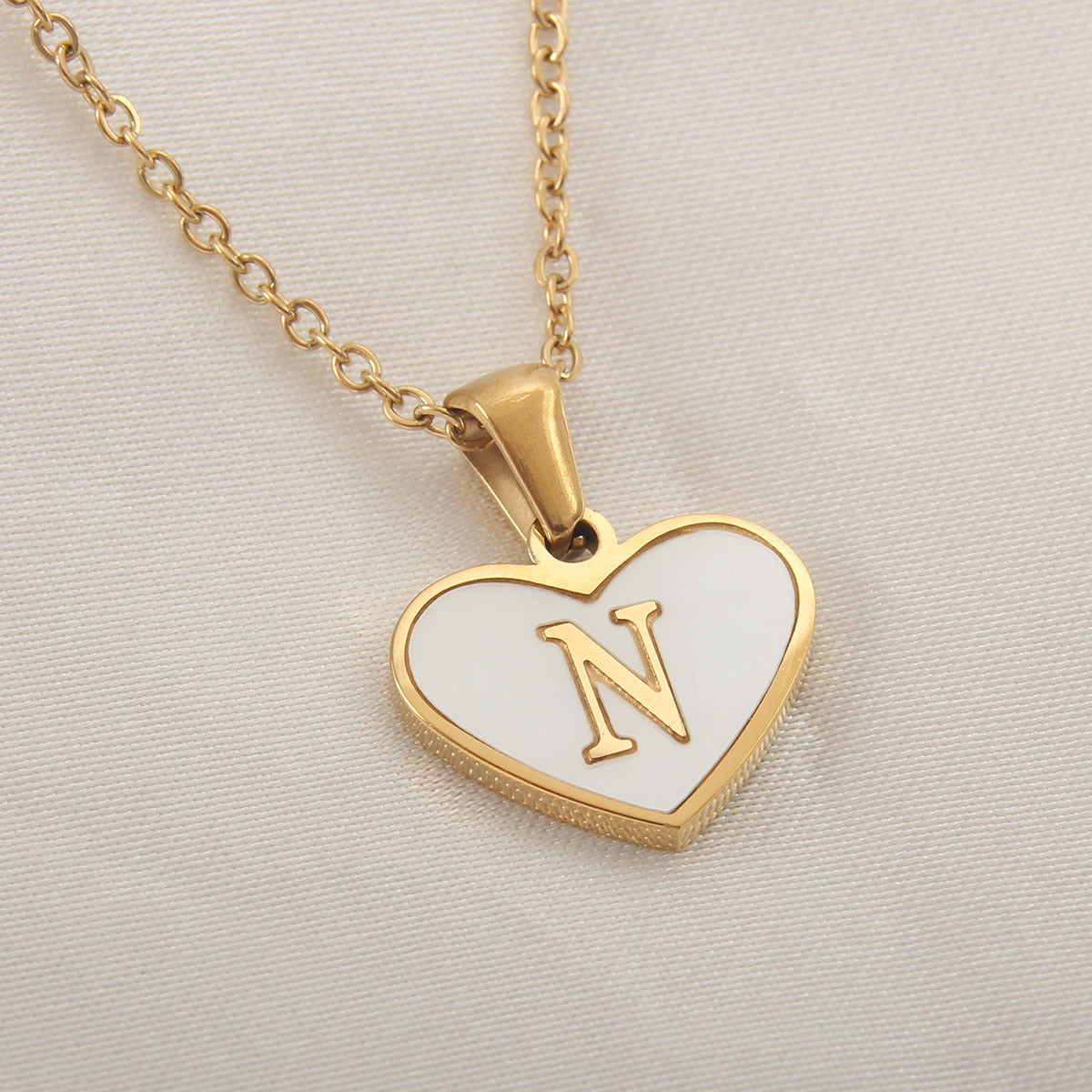 26 Letter Heart-Shaped Necklace