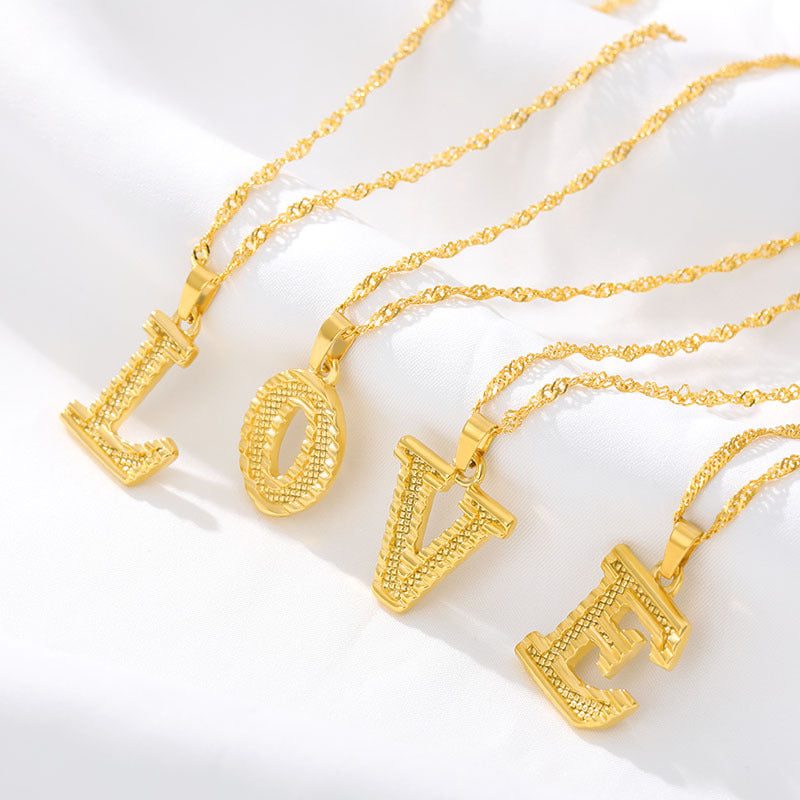 26 Letters Gold-Plated Pendant Necklace