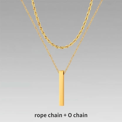 Men’s Layer Pillar Chain Necklace