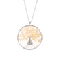 Tree of Life Crystal Gravel Pendant Necklace