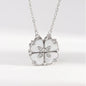 Net Red Clover Enamel Necklace