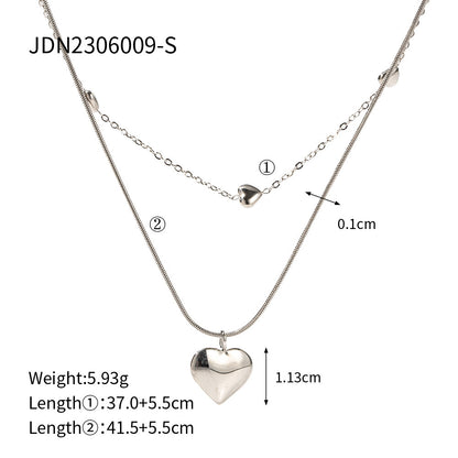 Love Heart Double-layer Necklaces