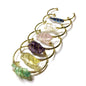 Explosive Natural Crystal Rough Stone Gold Winding Bracelet