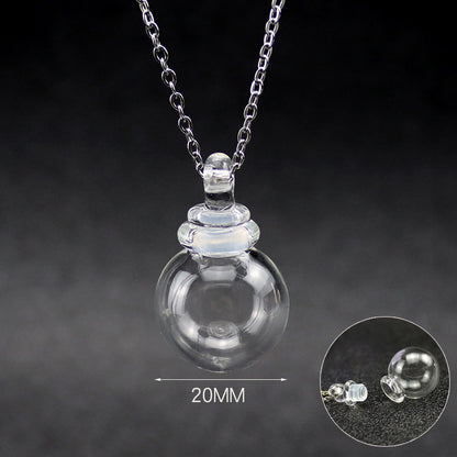 Transparent Glass Essential Oil Perfume Necklace