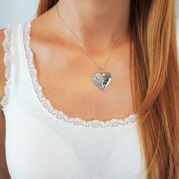 Angel Wings Lettering Necklace