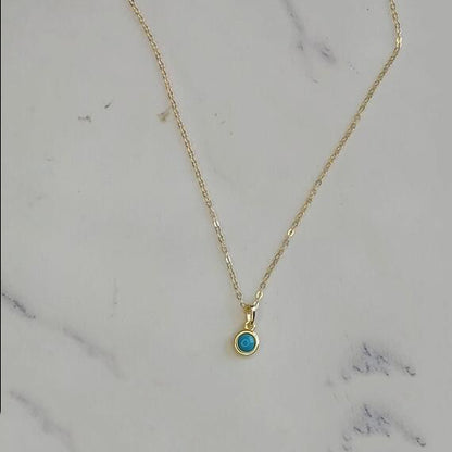 Women’s Simple Fashion S925 Sterling Silver Turquoise Necklace