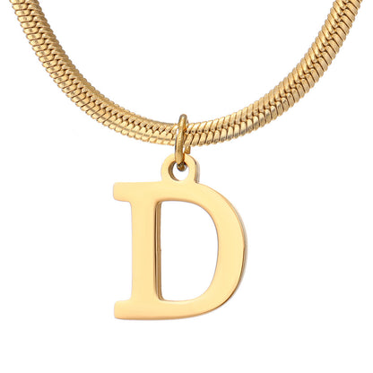 Minimalist A-Z Letter Pendant Necklace