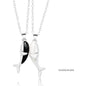 Holding Hands Couple Necklace, 2Pc Set