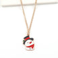 Cute Santa Claus, Snowman, and Elk Pendant Necklace