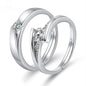 Moissanite Engagement Couple Rings