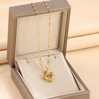 Double Layer Love Pendant Necklace