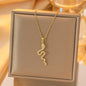 Snake Necklace with Rhinestone