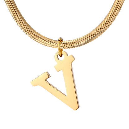 Minimalist A-Z Letter Pendant Necklace