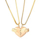 2pcs Heart-Broken Shape Pendant Necklace