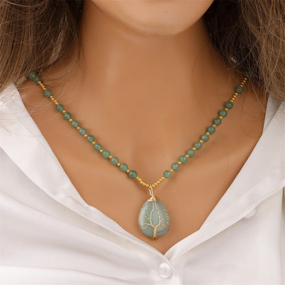 Unisex Crystal & Gemstone Pendant Necklaces