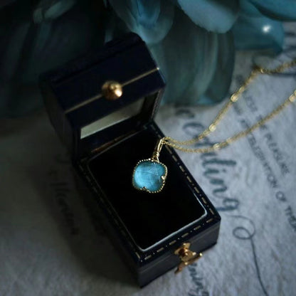 Atlantis Eye Blue Crystal Necklace