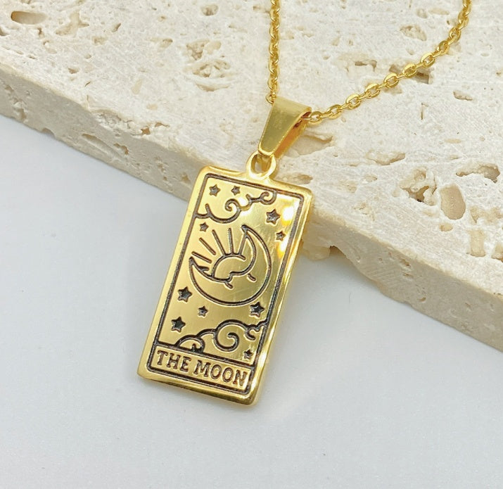 Square Tarot Card Necklace for Women