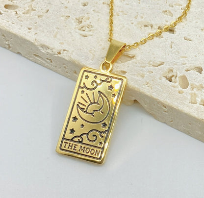 Square Tarot Card Necklace for Women