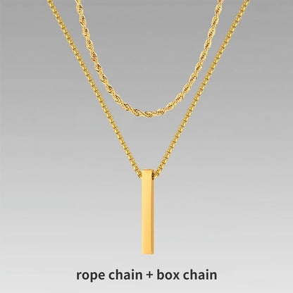 Men’s Layer Pillar Chain Necklace