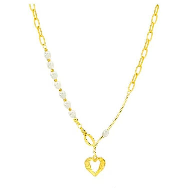 Gold Heart Pendant Necklace