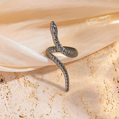 Unisex Punk Gothic Snake-Shaped Open Ring