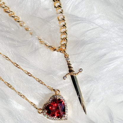 Sword Through The Heart Necklace