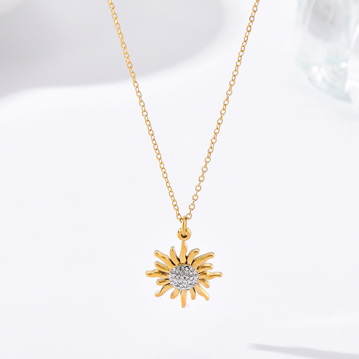 Gold Sunflower Necklace