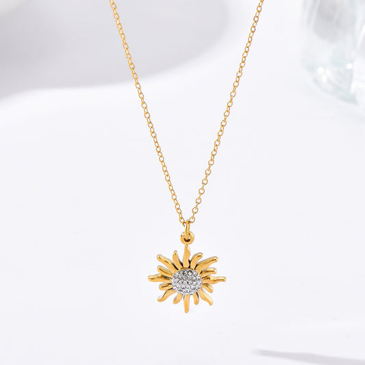 Gold Sunflower Necklace