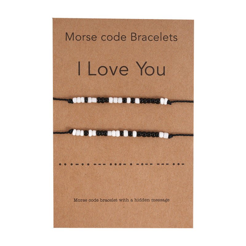 Beaded Rope Card Couple Bracelet - Trendy Radar