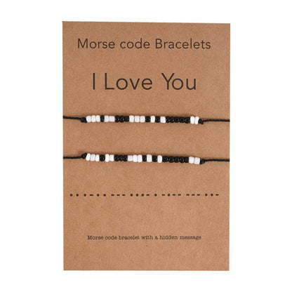 Beaded Rope Card Couple Bracelet - Trendy Radar