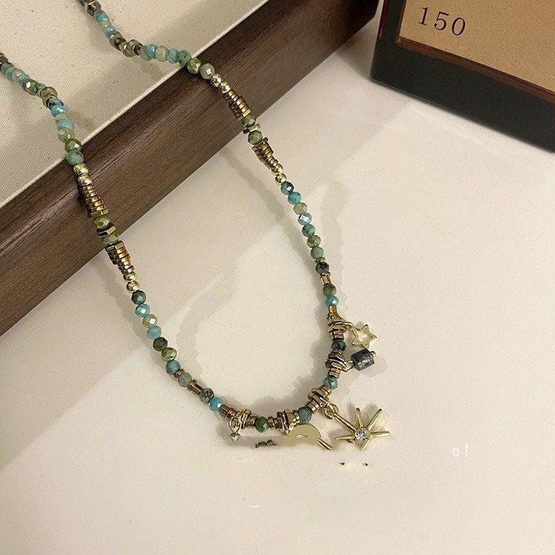 Beaded Twin Clavicle Necklace - Trendy Radar