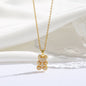 Bear Necklace with Micro - Inlaid Zircon - Trendy Radar