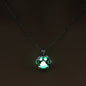 Dog Paw Hollow Luminous Necklace
