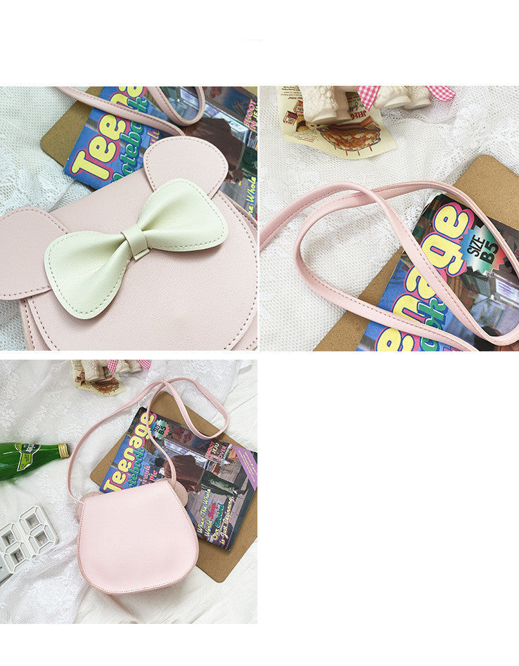 Cute Bowknot Small PU Crossbody Bag