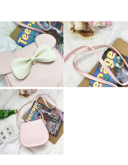 Cute Bowknot Small PU Crossbody Bag
