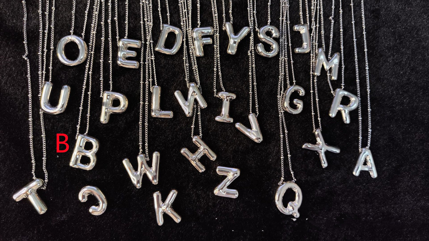 Glossy Letters Pendant Necklace