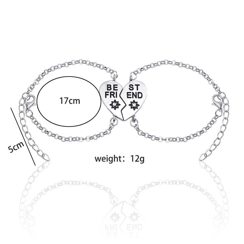 Best Friend Heart-Shaped Bracelets - Trendy Radar