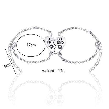 Best Friend Heart-Shaped Bracelets - Trendy Radar