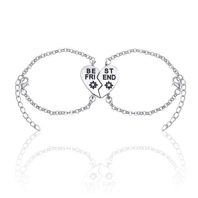 Best Friend Heart-Shaped Bracelets - Trendy Radar